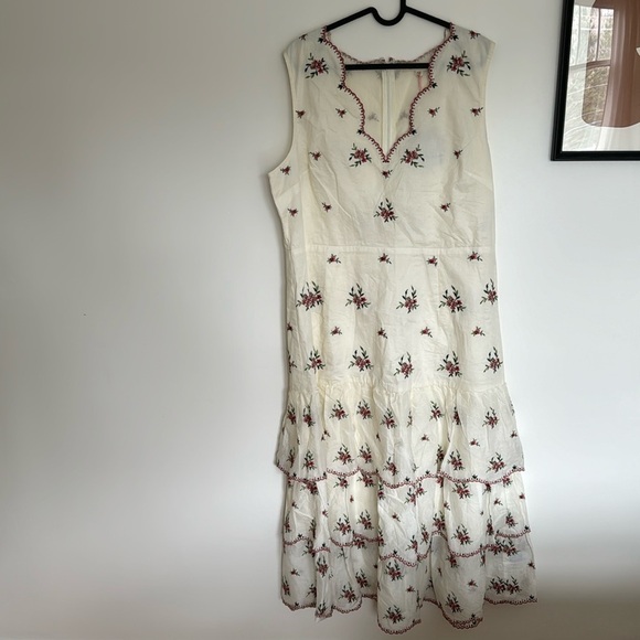 NWT Boden Embroidered Tiered Midi Dress - Picture 6 of 12